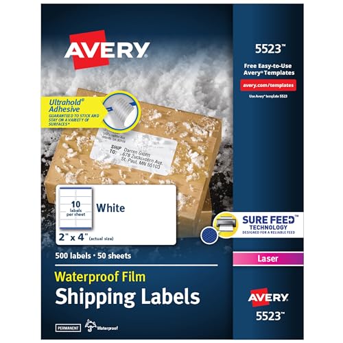 Avery Waterproof Laser Labels