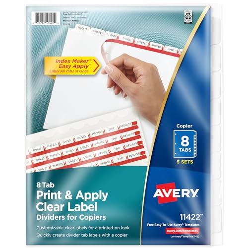 Avery 8 Tab Dividers (Mid-Range)