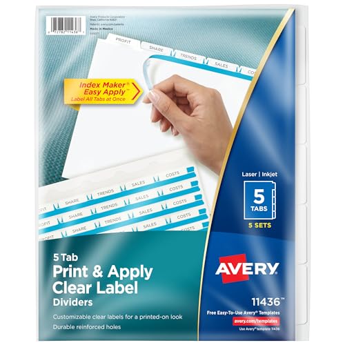 Avery 5 Tab Dividers (11436)