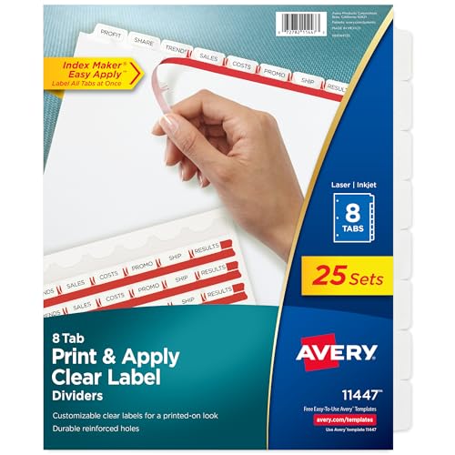 Avery 8-Tab Binder Dividers (Premium)