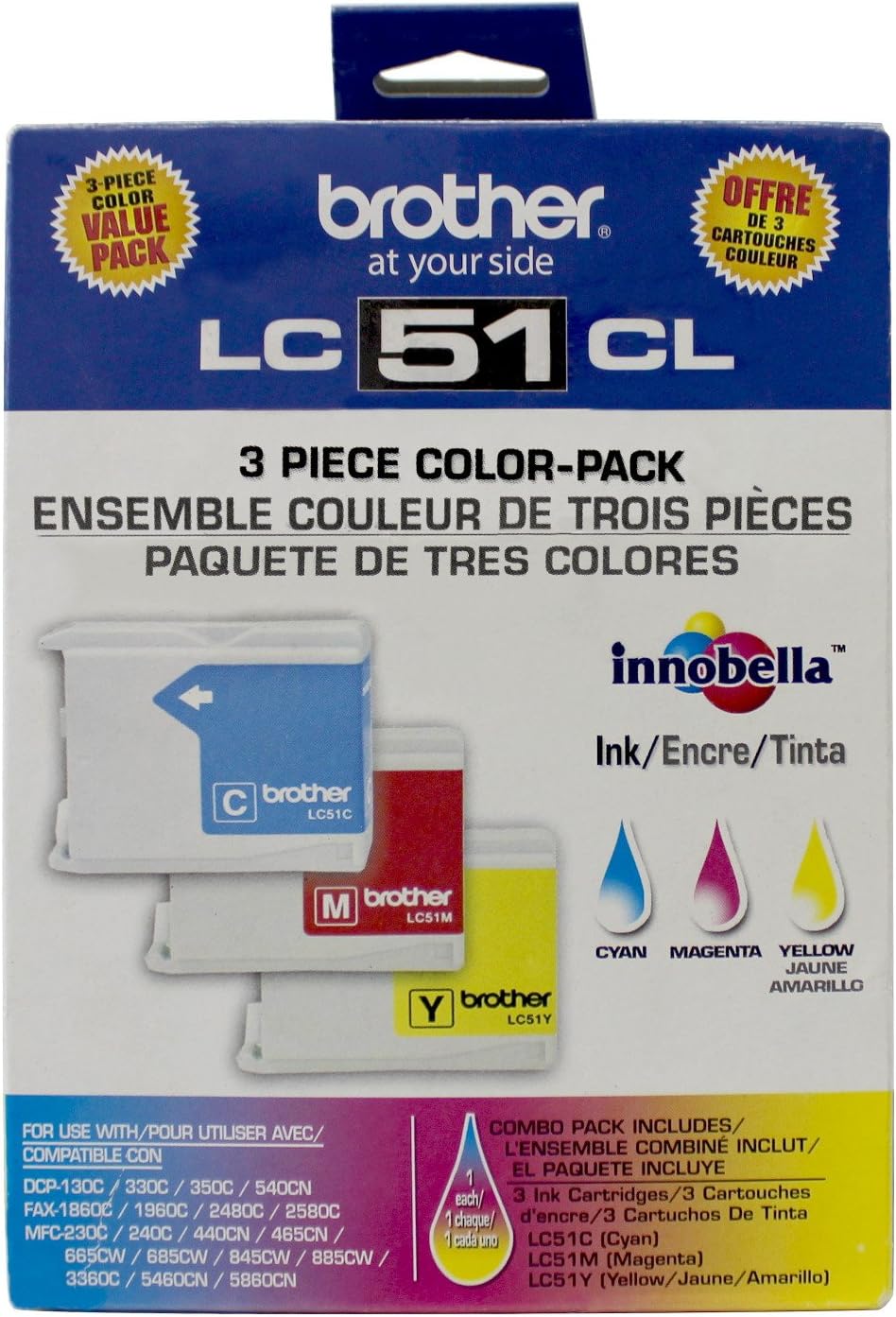Brother Genuine LC513PKS 3-Pack