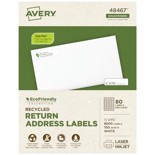 Avery EcoFriendly Recycled Return Address Labels