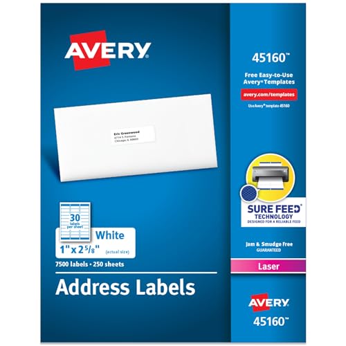 Avery Easy Peel Printable Address Labels (45160)