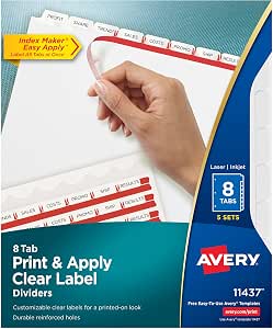 Avery 8 Tab Dividers