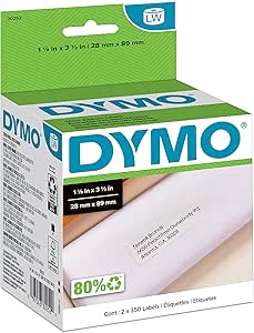 DYMO 30252 LW Address Labels (1-1/8" x 3-1/2")