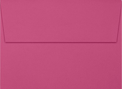LUXPAPER A7 Invitation Envelopes for 5 x 7 Cards in 80 lb. Magenta, Printable Envelopes for Invitations, w/Peel and Press Seal, 1000 Pack, Envelope Size 5 1/4 x 7 1/4 (Magenta)