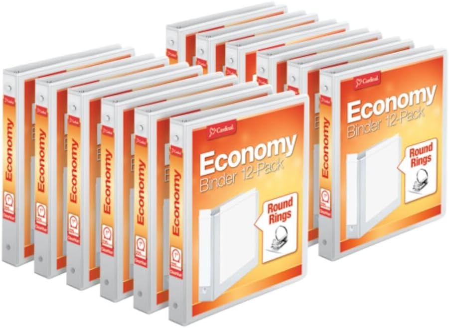 Cardinal Economy 1" Round Ring Binder (White)