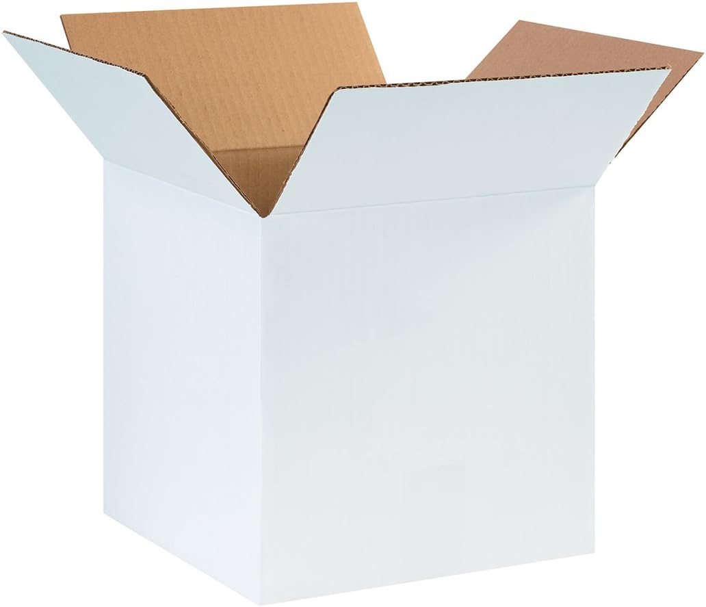AVIDITI White Shipping Boxes 10"L x 10"W x 10"H (25 Pack) Small Medium Mailing Box for Small Business Packaging, Mailers, Gifts & Storage