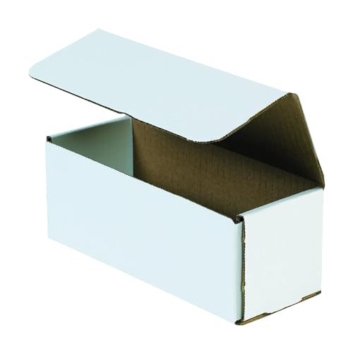 Aviditi White Corrugated Cardboard Mailing Boxes, 7" x 2" x 2" (Pack of 50) Crush-Proof Mailers, Small Cardboard Boxes for Shipping, Packing, Moving, and Storage