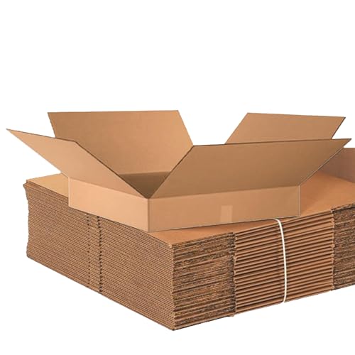 AVIDITI Shipping Boxes Flat 24"L x 24"W x 4"H (10-Pack) Corrugated Cardboard Box for Packing, Moving and Storage