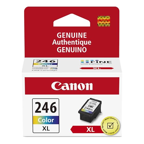 Canon CL-246 XL Genuine Color Ink Cartridge, Compatible with iP2820, MG2420/2924/2920/3020/2522/2525, MX492, TS3120/302/302a/202/202a/4520/3320