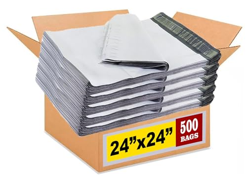 iMBAPrice 24x24 White Poly Mailers (500)