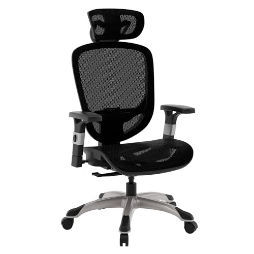 Staples Hyken Ergonomic Swivel Task Chair, Adjustable Office Chair with Breathable Mesh and Lumbar Support, Perfect for Home and Office, Black