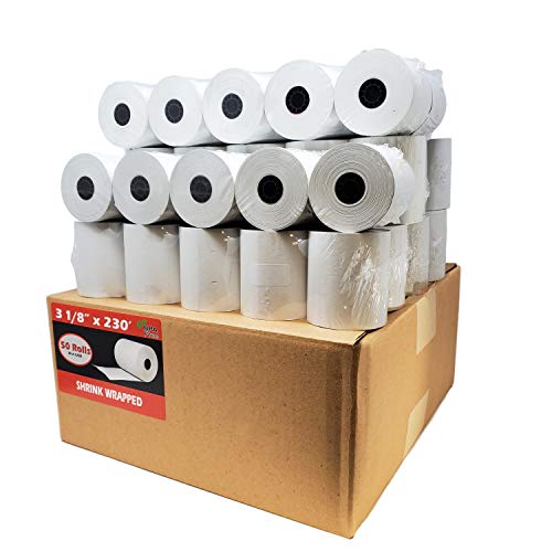 (50 Rolls) 3 1/8 x 230 Thermal Paper Receipt Rolls