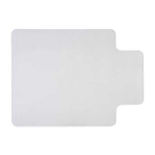 Staples Office Chair Mat, Clear Floor Mats with Lip, Hard Floors, Textured Underside, Extended Under-Desk Coverage, 48 x 36 Inch, Smooth Glide