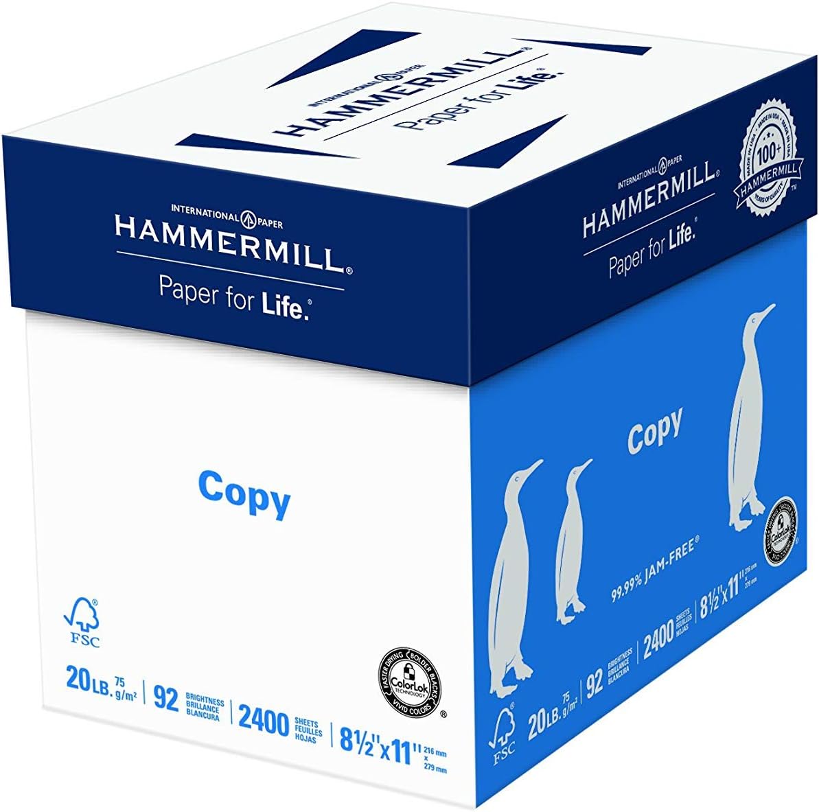 Hammermill 20 lb Copy Paper (6-pack)