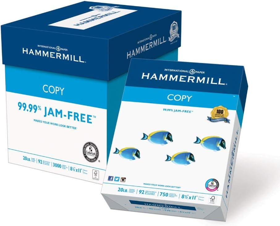 Hammermill 20 lb Copy Paper (4-pack)