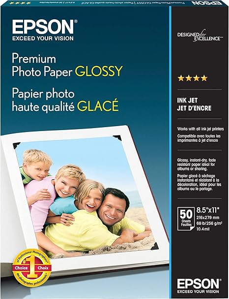 Epson Premium Photo Paper GLOSSY (8.5x11, 50)