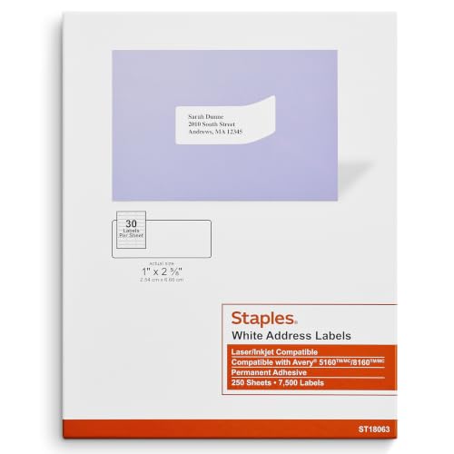 STAPLES Laser/Inkjet Address Labels