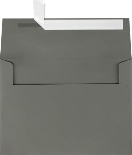 LUXPaper A7 Invitation Envelopes | Peel & Press | 5 1/4" x 7 1/4" | Smoke Gray | 80lb. Text | 500 Qty