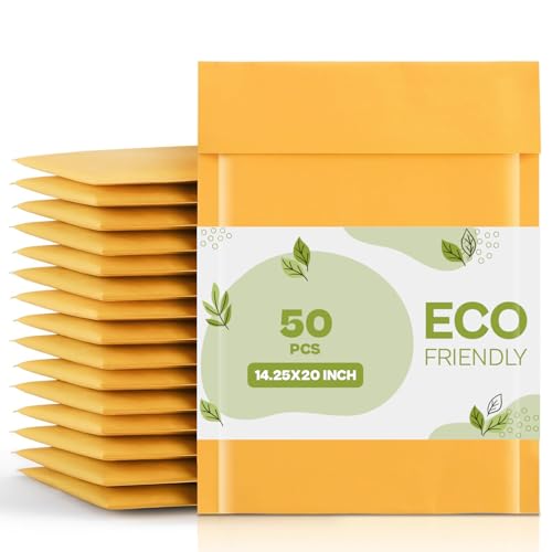 PSBM 50 Pack Large Bubble Mailers (14.25x20)