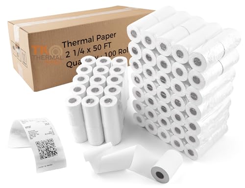(100 Rolls) 2 1/4" x 50' Thermal Paper