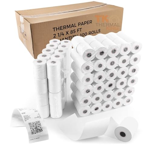 (100 Rolls) 2 1/4" x 85' Thermal Paper