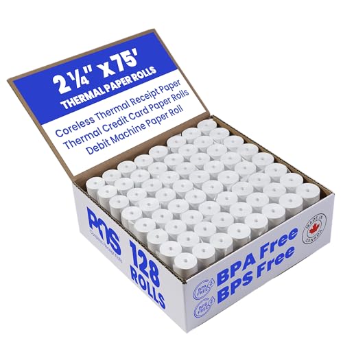 POS1 2 1/4 x 75 ft Coreless Rolls