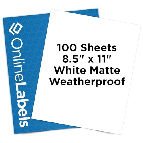 Online Labels Waterproof Sticker Paper (100 sheets)