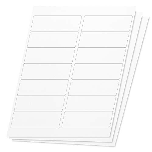 OfficeSmartLabels Rectangular 4 x 1-1/3 Address/Mailing Labels for Laser & Inkjet Printers, 4 x 1.33 Inch, 14 per Sheet, White, 7000 Labels, 500 Sheets