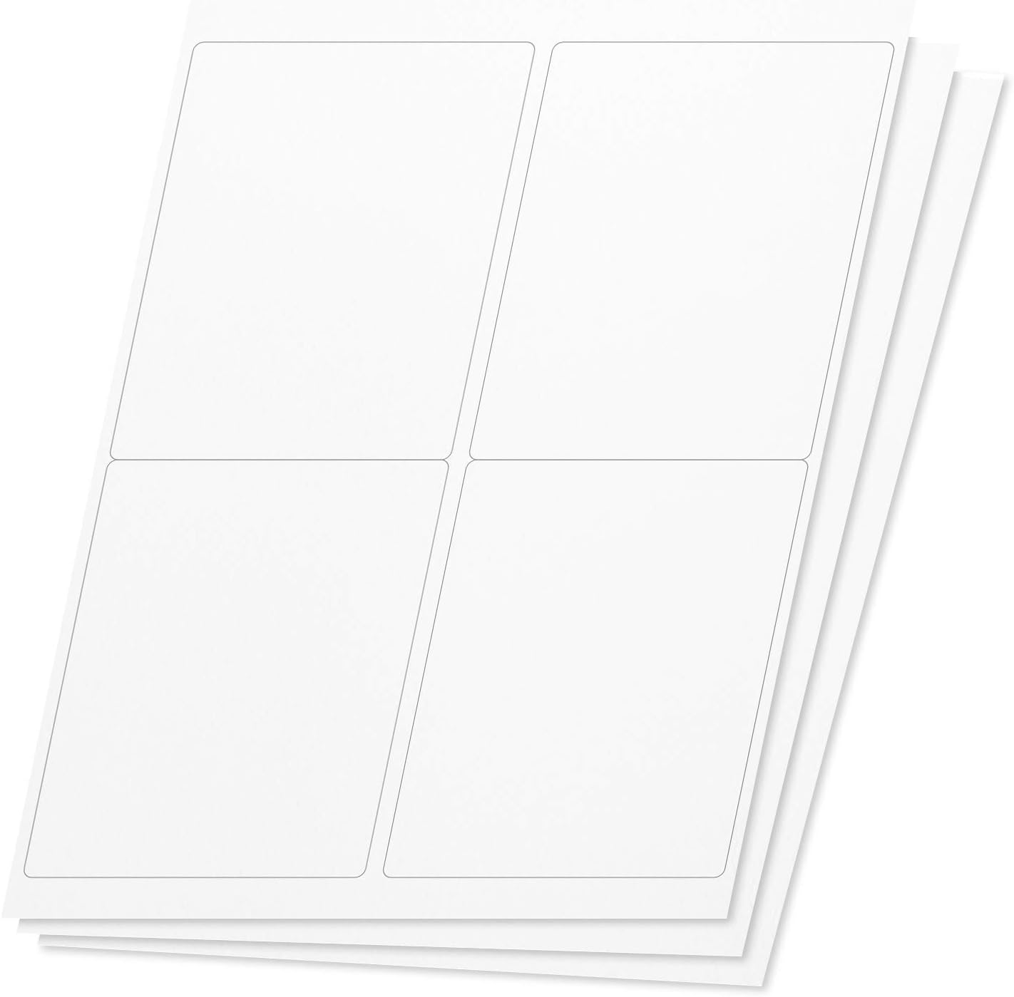 OfficeSmartLabels Rectangular 4 x 5 inch Shipping/Mailing Labels for Laser & Inkjet Printers (4 x 5 inch, 4 per Sheet, White, 600 Labels, 150 Sheets)