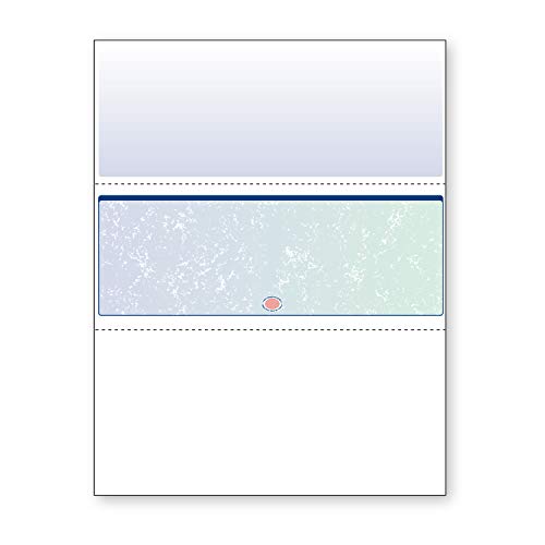 DocuGard Blue/Green Premier Prismatic Middle High Security Check Paper - QuickBooks & Laser/Inkjet Printer Compatible - 13 Security Features - 500 Blank Business Checks (04535)