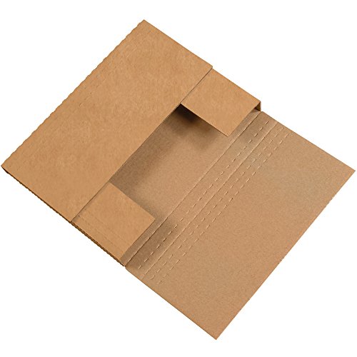 Tape Logic TLM752BFK Easy-Fold Mailers, 7 1/2" x 5 1/2" x 2", Kraft (Pack of 50)