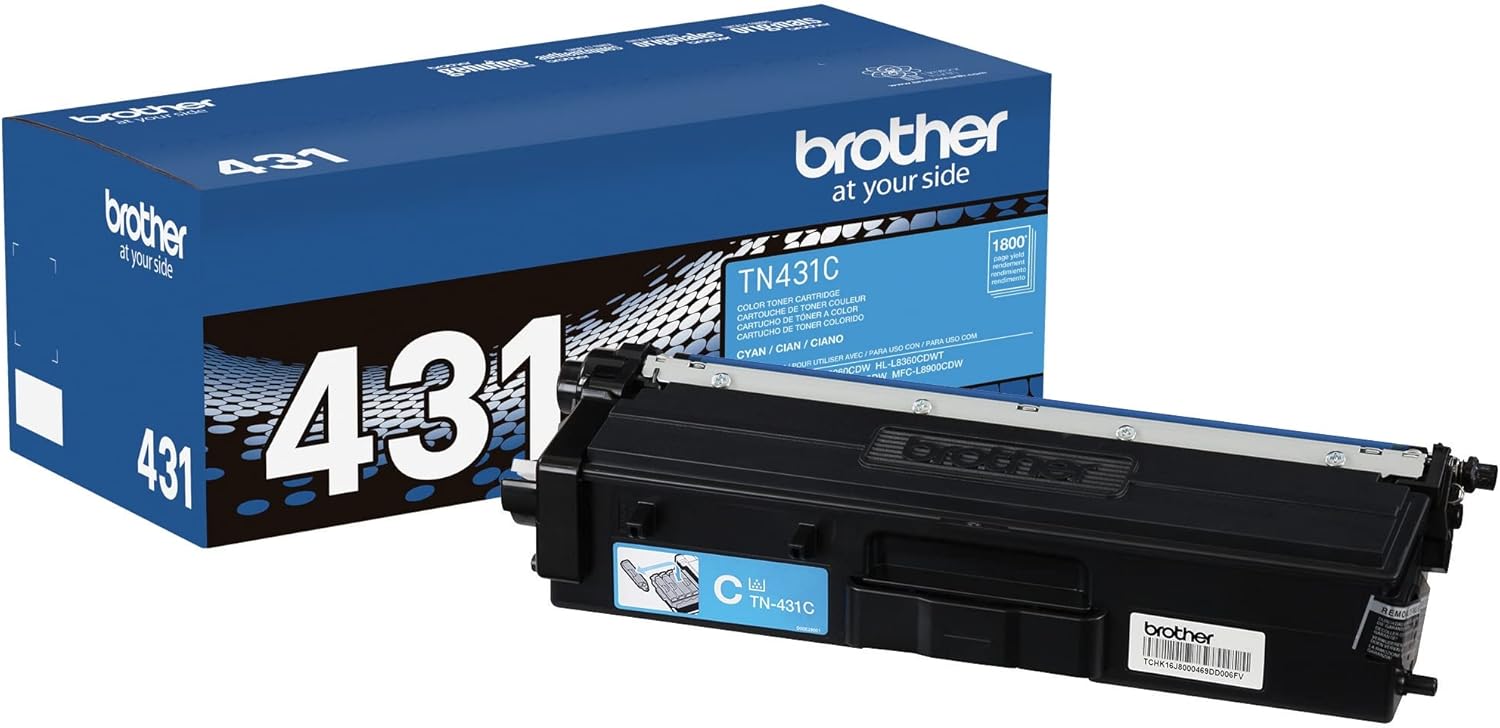 Brother Printer TN431C Standard Yield Toner-Retail Packaging , Cyan