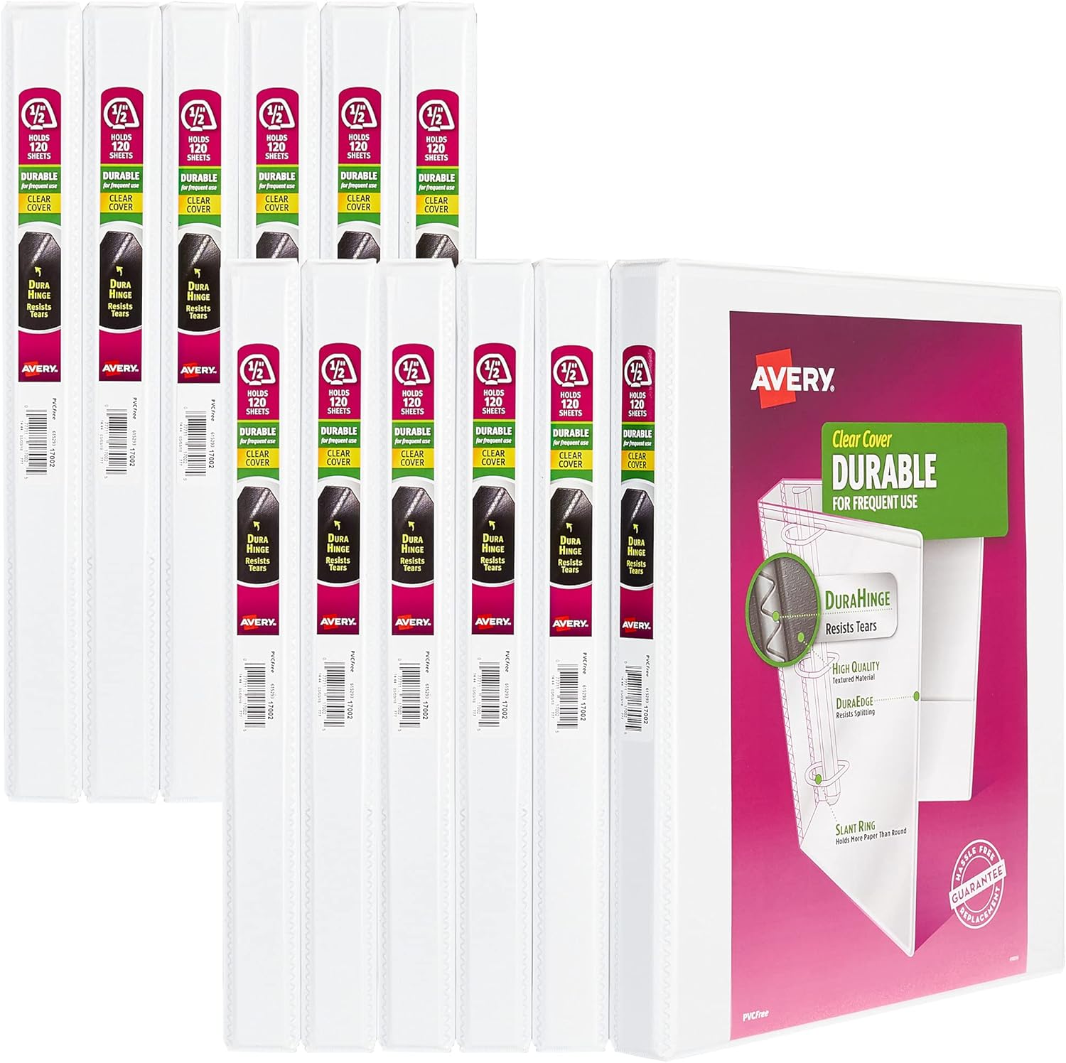 Avery Durable View 3 Ring Binders (12-Pack)