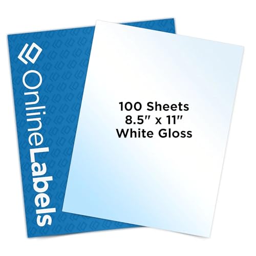 Online Labels Gloss Full Sheet