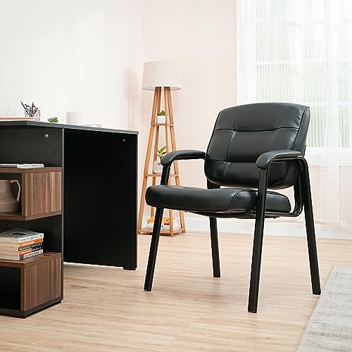 Amazon Basics Faux Leather Guest Chair