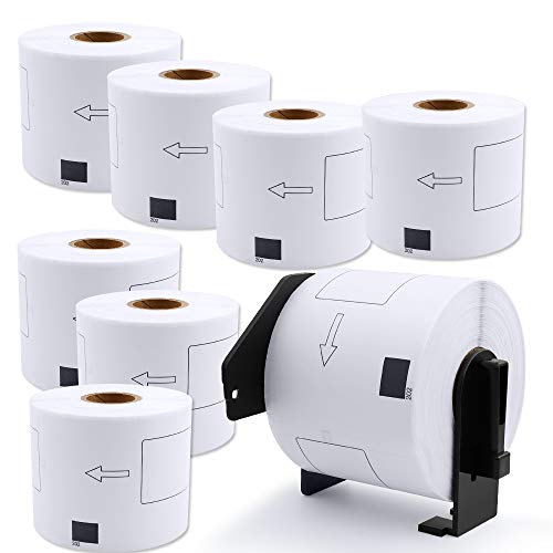 DK-1202 Labels Compatible Brother Die-Cut Shipping Label 62mm x 100mm(2-3/7 x 4 Inches) With One Refillable Cartridge for Brother QL 700 720NW 570 500 Printer and more (300 labels Per Roll, 8 Rolls )