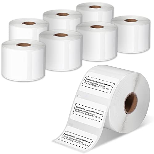 30334 (1-1/4" x 2-1/4") Barcode White Paper Thermal Labels Compatible with DYMO Label Writer 450, 4XL Printers, 450 Turbo, Rollo & Zebra Printers, 8 Rolls/8000 Labels, Multi-Purpose use