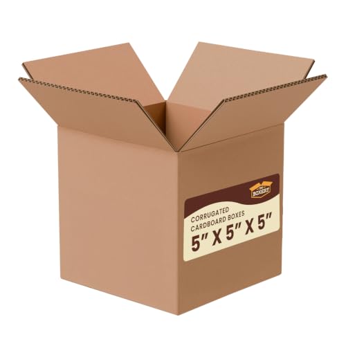 The Boxery 5"x5"x5" Brown/Kraft Corrugated Cardboard Shipping Boxes 100-Pack | Mailing, Packing, Moving & Storage for Business/Home  Durable - Eco-Friendly, Recyclable - Made in the USA