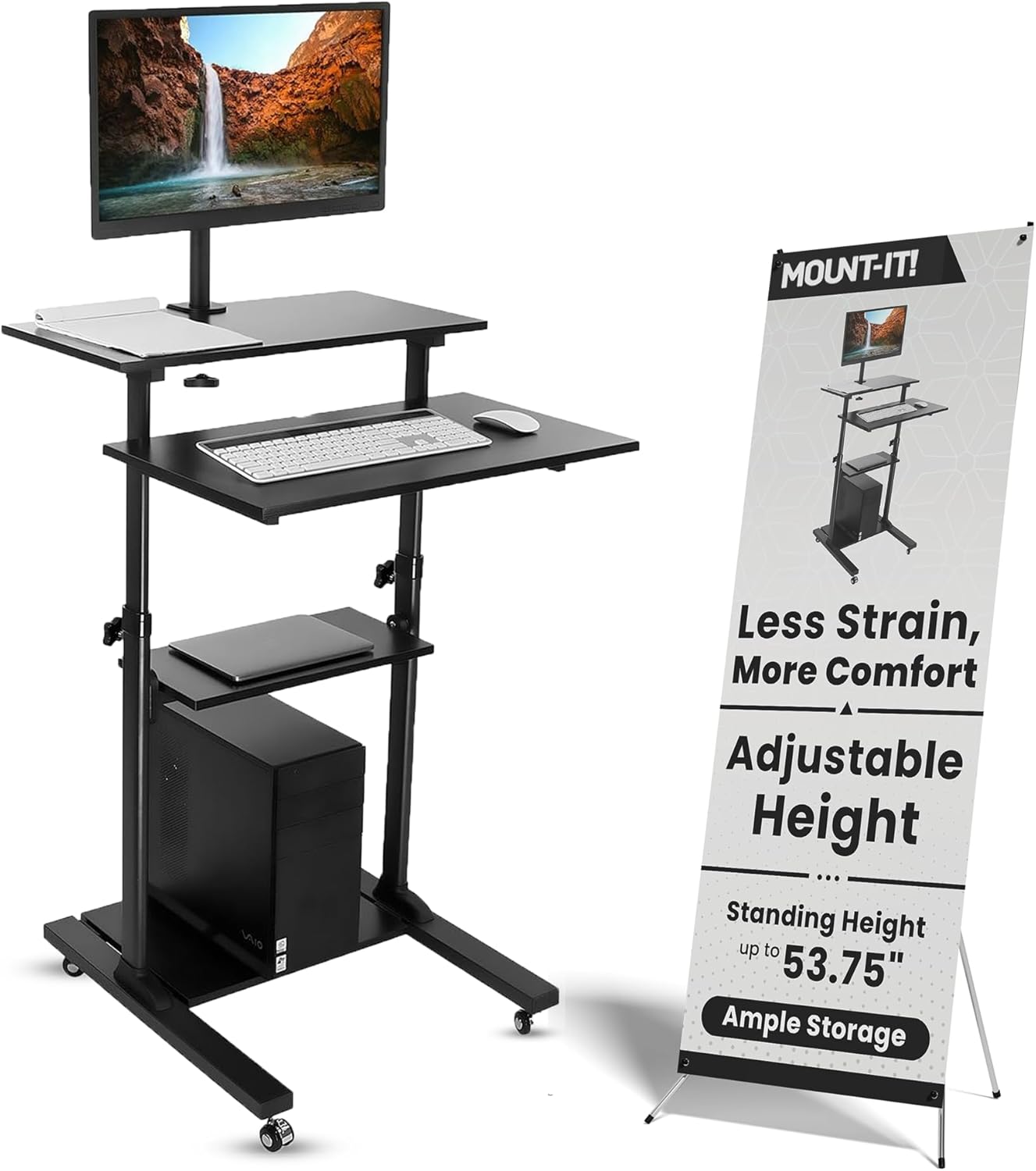 Mount-It! Mobile Computer Cart