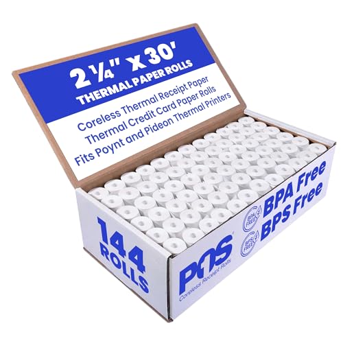 POS1 2 1/4 x 30 ft Coreless Rolls