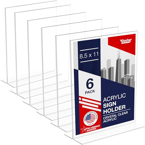 Dasher Acrylic T-Shape 8.5x11 (6 pk)
