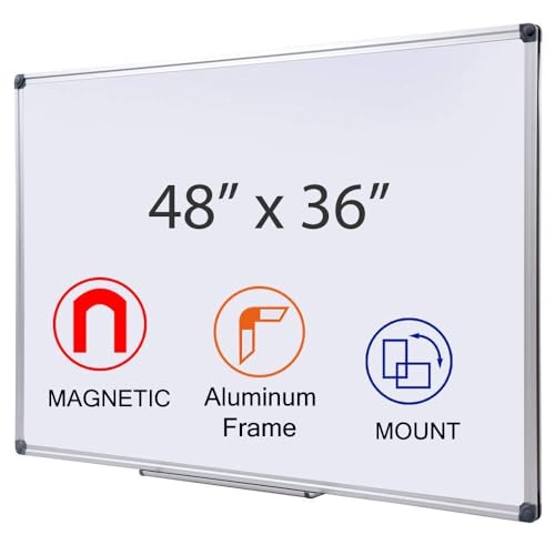 DexBoard 48" x 36" Magnetic Whiteboard