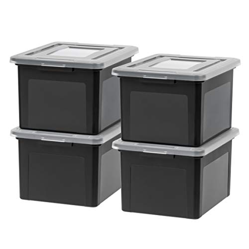 IRIS USA File Box, Black 35 Qt.
