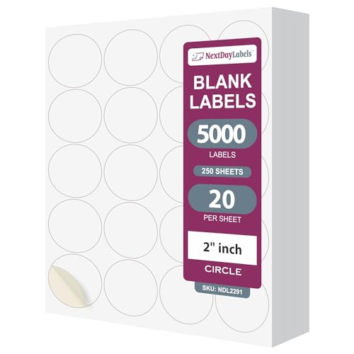 NextDayLabels - 2 Inch Round Stickers
