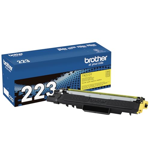 Brother Genuine TN223Y, Standard Yield Toner Cartridge, Replacement Yellow Toner, Page Yield Up to 1,300 Pages, TN223, Amazon Dash Replenishment Cartridge