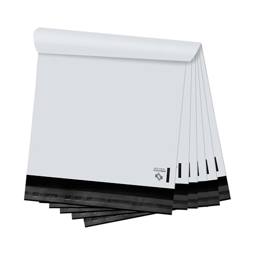 KKBESTPACK 10x13 Poly Mailers Self Sealing Shipping Envelopes CPB68 Waterproof Postal Bags (White,10x13 Pack of 1000)