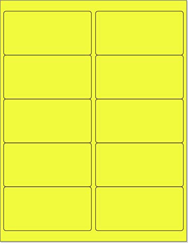 NextDayLabels 4 x 2" Neon Yellow