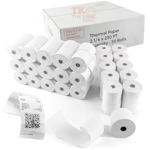 (50 Rolls) 2 1/4" x 230' Thermal Paper